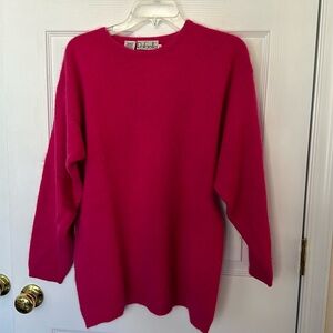 Rafaella Angora vintage hot pink long sleeve sweater